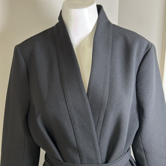 Tuckernuck Gracie Wrap Blazer Self Tie Long Sleeve Black Career Jacket Sz XL NEW - Picture 3 of 12